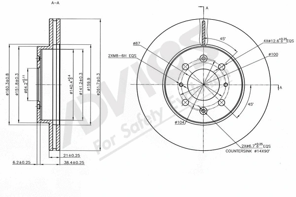 Disque de frein ADVICS-SEA C6F266