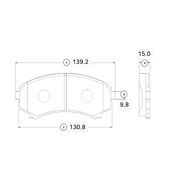 Kit de plaquettes de frein, frein à disque CTR GK0577