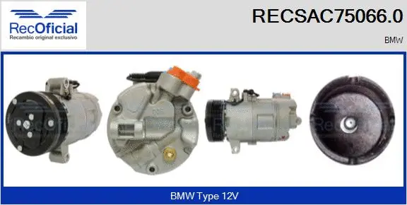 Compresseur, climatisation RECOFICIAL RECSAC75066.0