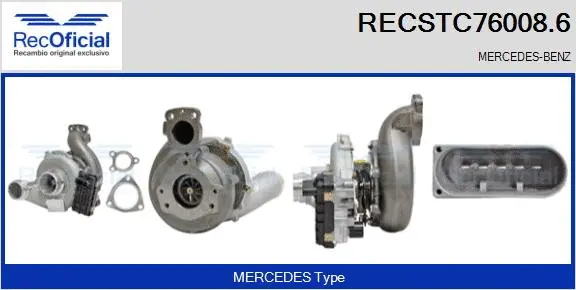 Turbocompresseur, suralimentation RECOFICIAL RECSTC76008.6