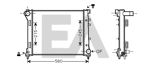 Radiateur, refroidissement du moteur EACLIMA 31R25138