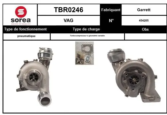 Turbocompresseur, suralimentation EAI TBR0246