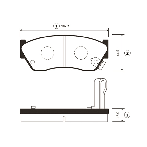 Kit de plaquettes de frein, frein à disque CTR GK0945