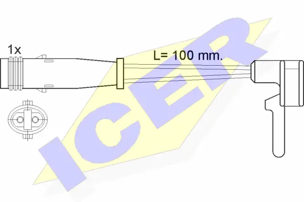 Contact d'avertissement, usure des plaquettes de frein ICER 610323 E C