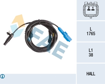Capteur, vitesse de roue FAE 78234