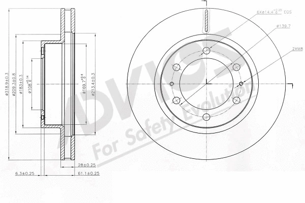 Disque de frein ADVICS-SEA A6F227