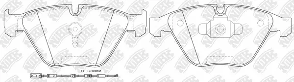 Kit de plaquettes de frein, frein à disque NiBK PN0518W