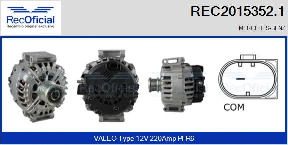 Alternateur RECOFICIAL REC2015352.1