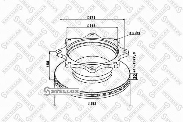 Disque de frein STELLOX 85-00733-SX