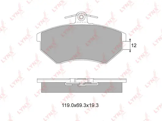 Kit de plaquettes de frein, frein à disque LYNXAUTO BD-1205