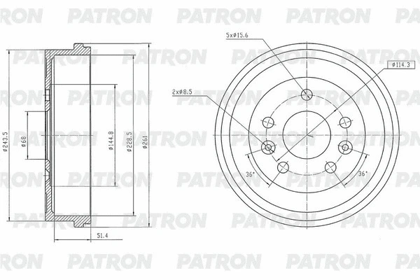 Tambour de frein PATRON PDR1013