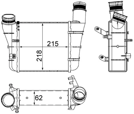 Refroidisseur d'air de suralimentation MAHLE CI 336 000S