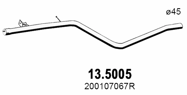 Tuyau d'échappement ASSO 13.5005