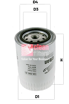 Filtre de liquide de refroidissement CLEAN FILTERS DA 990
