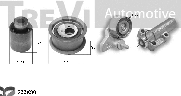Kit de courroie crantée TREVI AUTOMOTIVE KD1397