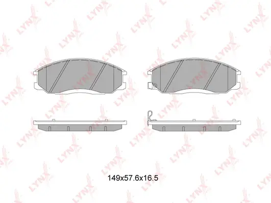 Kit de plaquettes de frein, frein à disque LYNXAUTO BD-7003