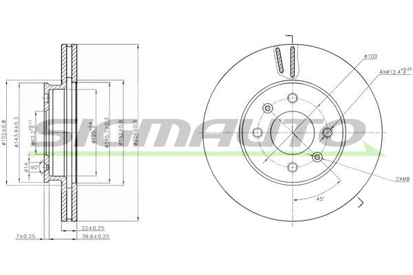 Disque de frein SIGMAUTO DBB603V