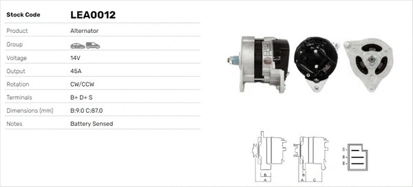 Alternateur LUSA LEA0012