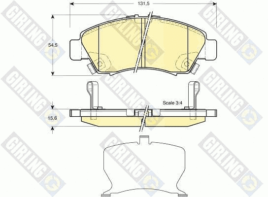 Kit de plaquettes de frein, frein à disque GIRLING 6132129