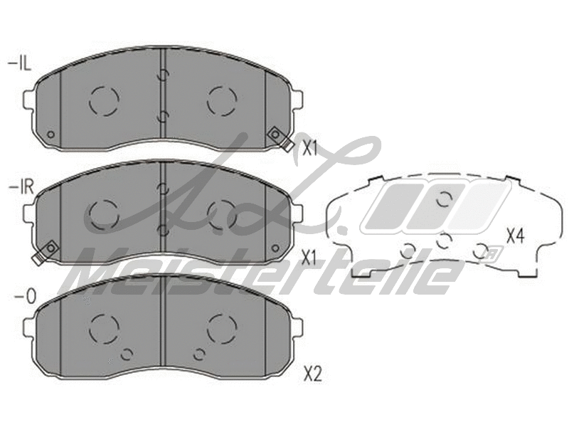 Kit de plaquettes de frein, frein à disque A.Z. Meisterteile AZMT-44-022-2304