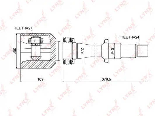 Jeu de joints, arbre de transmission LYNXAUTO CI-3722