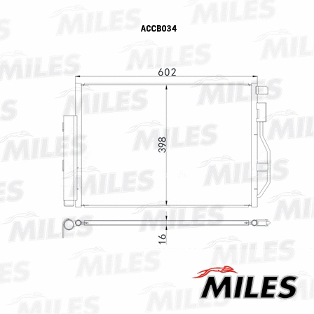 Condenseur, climatisation MILES ACCB034