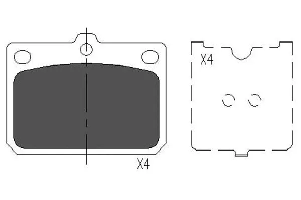Kit de plaquettes de frein, frein à disque KAVO PARTS KBP-9079