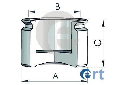 Piston, étrier de frein ERT 150981-C