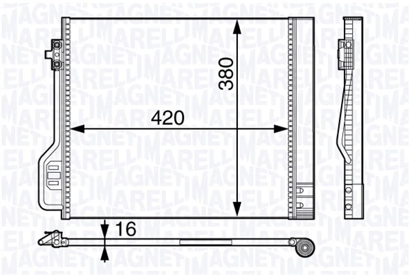 Condenseur, climatisation MAGNETI MARELLI 350203711000
