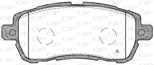 Kit de plaquettes de frein, frein à disque OPEN PARTS BPA1728.00