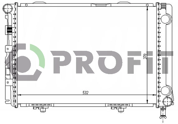 Radiateur, refroidissement du moteur PROFIT PR 3524A6