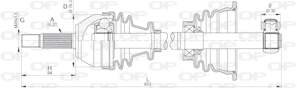 Arbre de transmission OPEN PARTS DRS6014.00