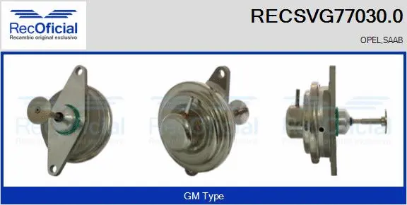 Vanne EGR RECOFICIAL RECSVG77030.0