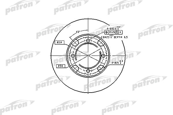 Disque de frein PATRON PBD2572