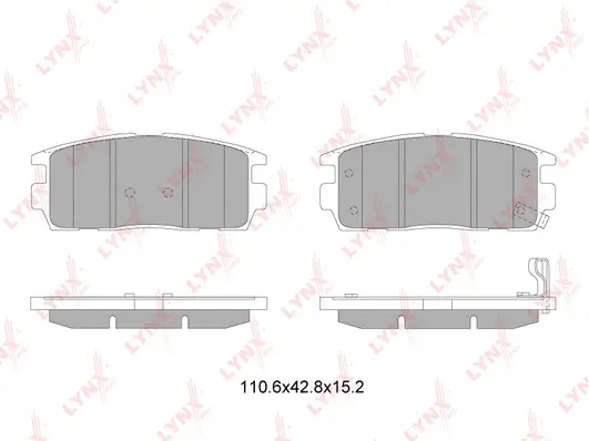 Kit de plaquettes de frein, frein à disque LYNXAUTO BD-1817