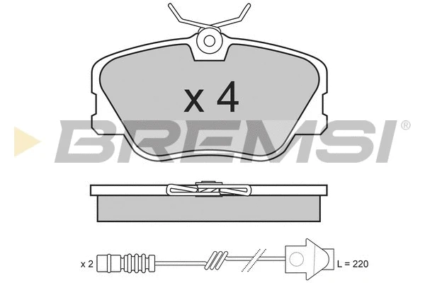 Kit de plaquettes de frein, frein à disque BREMSI BP2286