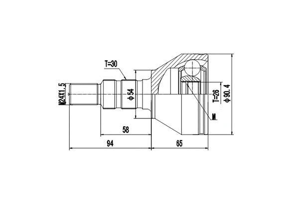 Jeu de joints, arbre de transmission DYNAMATRIX DCV817051