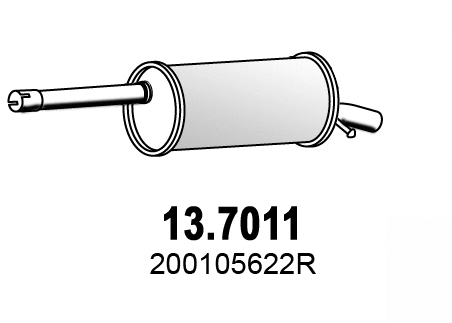 Silencieux arrière ASSO 13.7011
