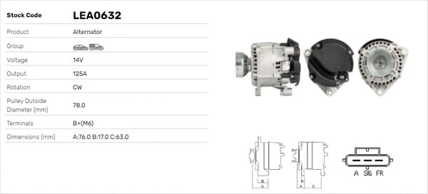 Alternateur LUSA LEA0632