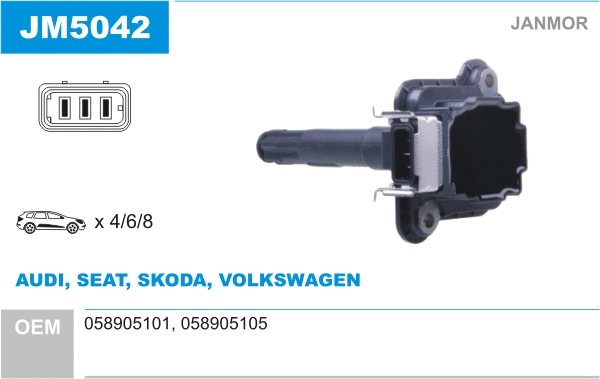 Bobine d'allumage JANMOR JM5042