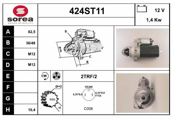 Démarreur STARTCAR 424ST11