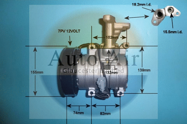 Compresseur, climatisation AUTO AIR GLOUCESTER 14-5344R