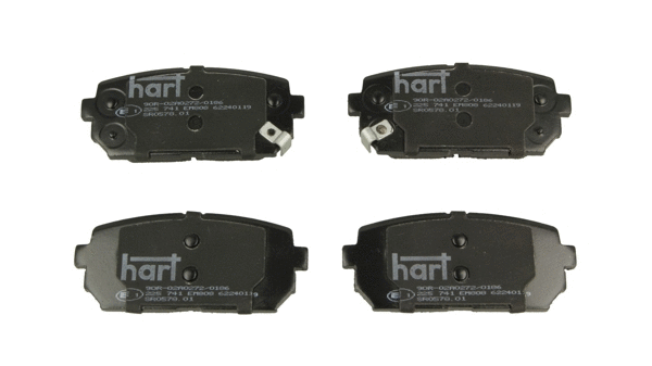 Kit de plaquettes de frein, frein à disque HART 225 741
