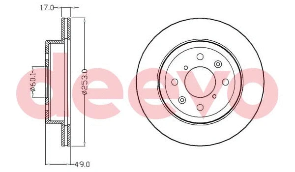 Disque de frein DEEVO BD16360