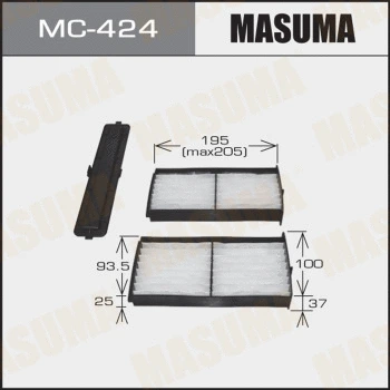 Filtre, air de l'habitacle MASUMA MC-424