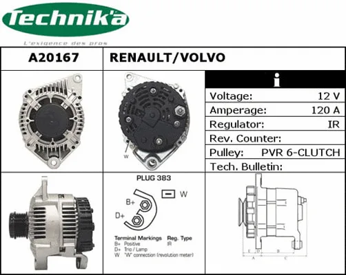 Alternateur Technika A20167