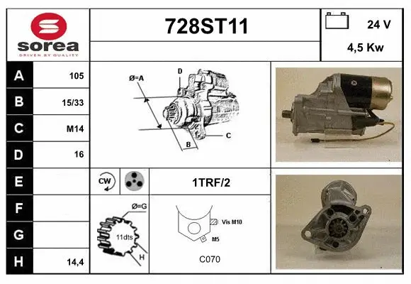 Démarreur STARTCAR 728ST11