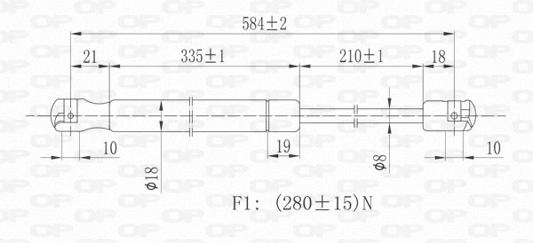 Vérin, capot-moteur OPEN PARTS GSR6207.01