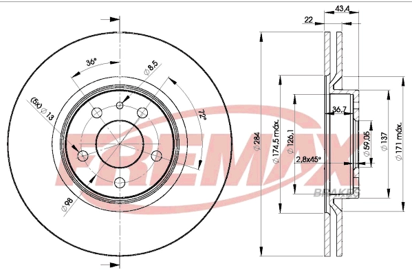 Disque de frein FREMAX BD-1548