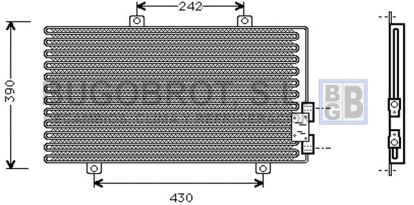 Condenseur, climatisation BUGOBROT 62-AL5063